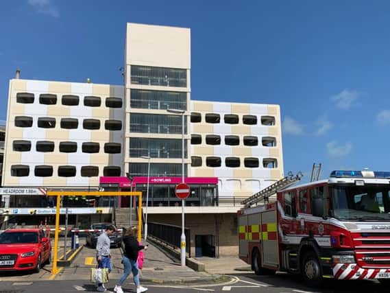 Crews at the Grafton multi-storey car park