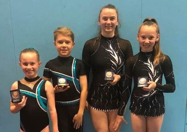 The Hollington Gymnastics Club members who won medals at the Inter Regional Sports Acrobatics Championships