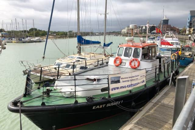 Littlehampton harbour master Billy Johnson was pleased to welcome the Maritime Volunteer Service. Photo: Colin Bowdery