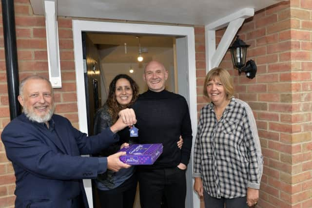 Cllr Ian Irvine, Katie Vye-Parminter and Dean Vye Parminter and Cllr Tina Belben