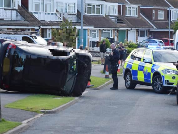 Police at the scene. Photo by Dan Jessup