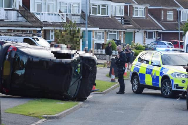 Police at the scene. Photo by Dan Jessup