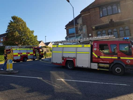 Firefighters at the Tally Ho in Eastbourne.
Photos by John Ungar. SUS-190622-135432001