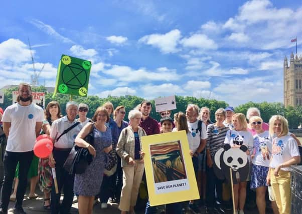 Chichester residents at the mass lobby at Parliament