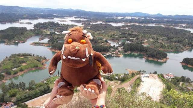 The Gruffalo enjoying a view of El Penol, Guatape Town