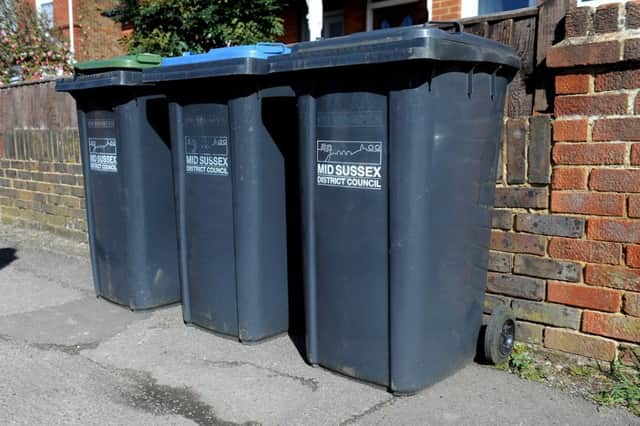 Wheelie bins in Mid Sussex. Pic Steve Robards SR1705373 SUS-170321-155152001