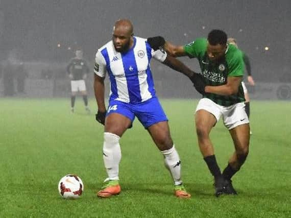 Action from Haywards Heath Town v Burgess Hill Town last season. Picture by Grahame Lehkyj