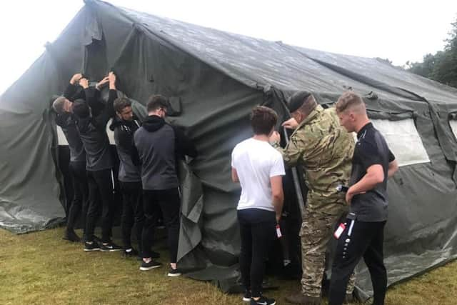 The Bognor players are made to work at the boot camp / Picture by Wes Hallett