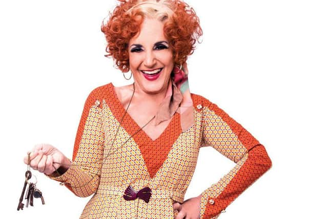 Lesley Joseph as Miss Hannigan. Picture by Matt Crockett