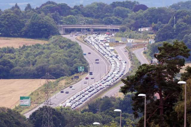 The road closure has caused long delays