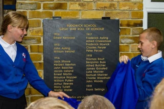 Rudwick School memorial unveiling - head girl Sammy and head boy Isaac SUS-190729-135359001