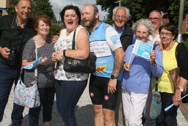 Kenny Smith back in Chichester after 50-day cycle around UK. Photo by Derek Martin Photography. DM1975615a