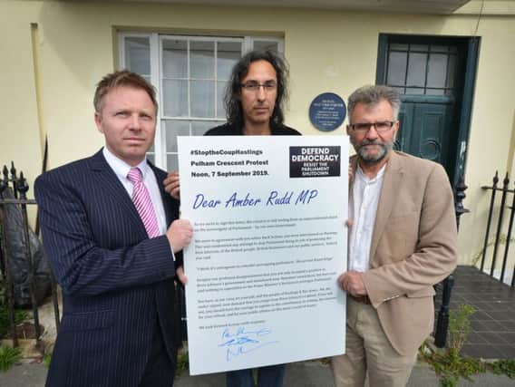 L-R Nick Perry (Liberal Democrats), Chris Whitrow (Campaign Manger of the local Green Party) and Peter Chowney (Labour)