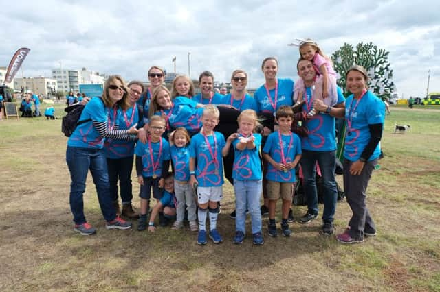 Hannah Mackay family and friends celebrating at the Brighton and Hove Memory Walk. SUS-190909-144005001