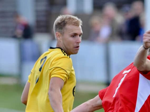 Mitchell hand struck from the spot in Littlehampton's draw at Sidlesham. Picture by Stephen Goodger