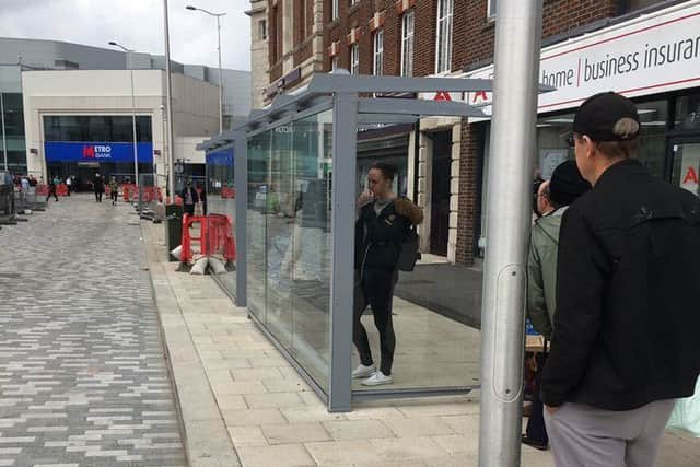 Bus shelters installed the "wrong way around" in Cornfield Road, Eastbourne