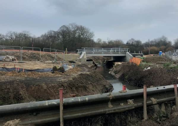 Photo of the current works at the former sewage treatment works in Burgess Hill