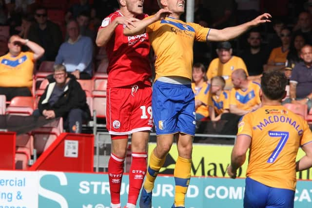 Jordan Tunnicliffe jumps for the ball