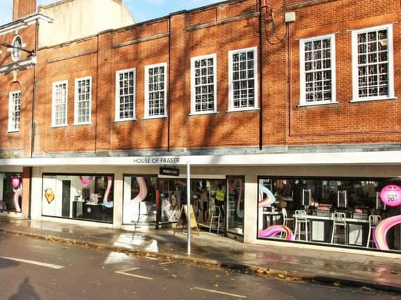 House of Fraser store in West Street, Chichester, before it closed down earlier this year. Photo: Derek Martin