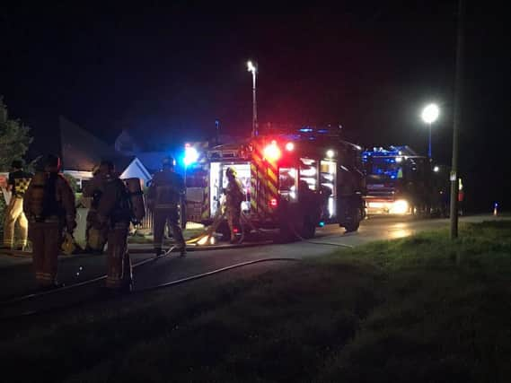 Fire at a bungalow in Piggery Hall Lane, West Wittering