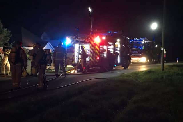 Fire at a bungalow in Piggery Hall Lane, West Wittering