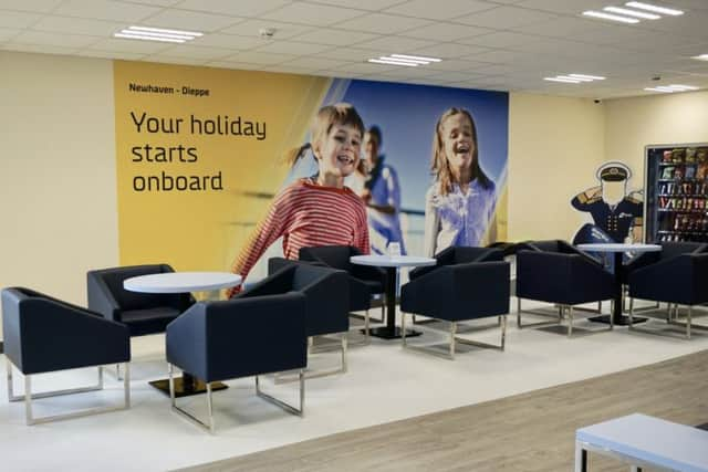 The new seating area at the ferry terminal