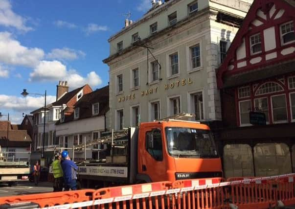 Lewes High Street has been closed for several hours following the incident