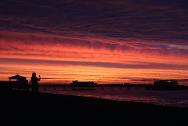 Worthing woke up to a stunning sunrise this morning