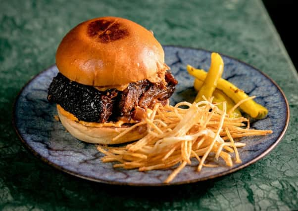 A smoked short rib bun