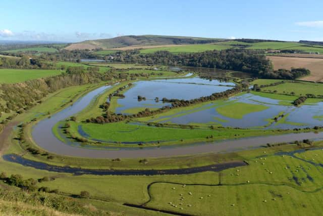 Cuckmere valley in flood