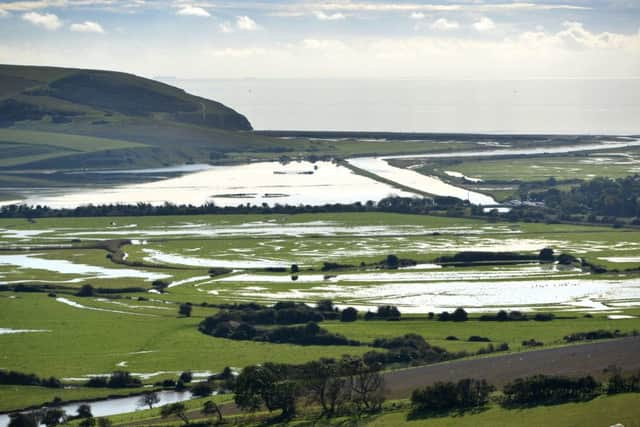 Cuckmere valley in flood