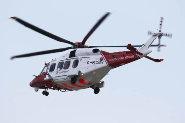 The Coastguard helicopter