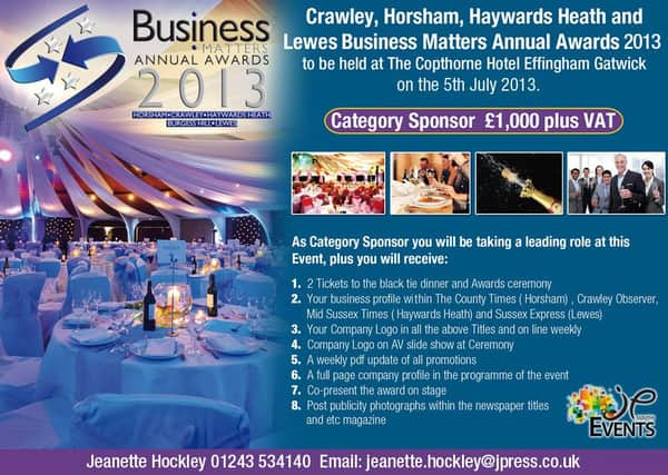 Business matters awards flyer.