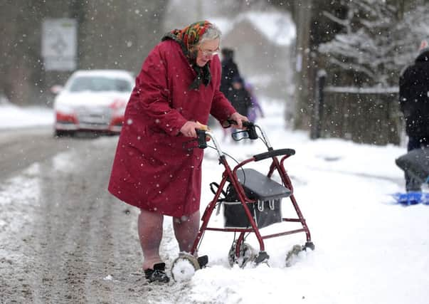 Snow in Royal George Road, Burgess Hill