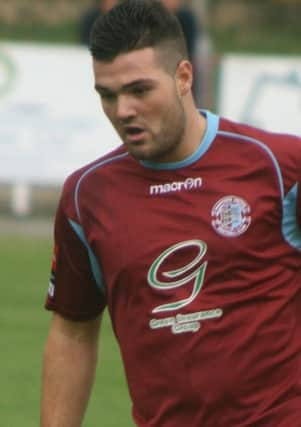 Jack Dixon put Hastings United ahead in the 2-1 defeat against Metropolitan Police. Picture by Terry S. Blackman