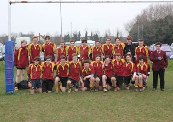 Bishop Luffa's under-15 rugby cup finalists