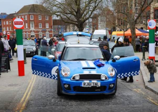 JPCT 300313 S13142744x  Piazza Italia. Minis in Horsham -photo by Steve Cobb