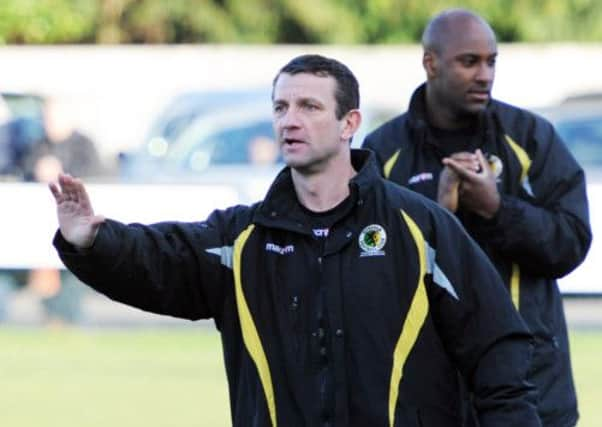 JPCT-03-03-12  FOOTBALL: Horsham v Tooting at Gorings Mead. New manager Simon Colbran, first game in charge. S12100606a -photo by Steve Cobb