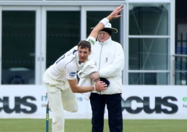 Andrew Miller in action for Sussex this week in the Pre-Season Friendly against Hampshire at The BrightonandHoveJobs.com County Ground, Hove