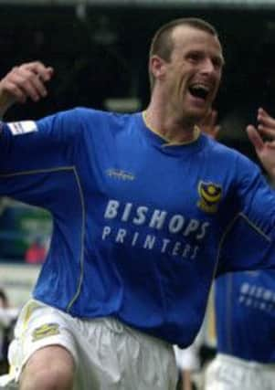 Steve Claridge celebrates scoring in his Portsmouth days