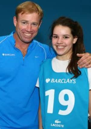 Olivia Crowhurst with Mark Petchey