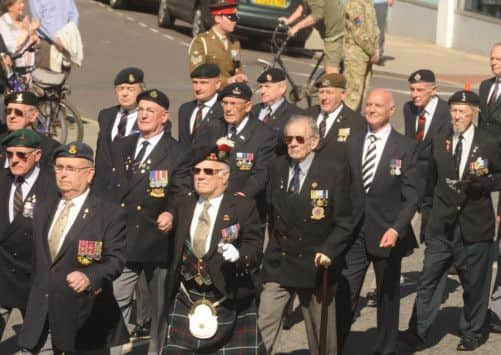 Veterans of the Korean War parade through Emsworth 

Picture by Louise Adams C130561-22 Emsworth Parade