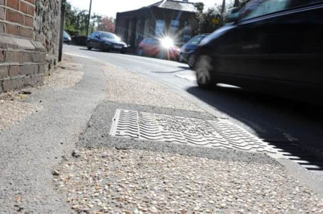 The manhole cover Shirley Robinson tripped on