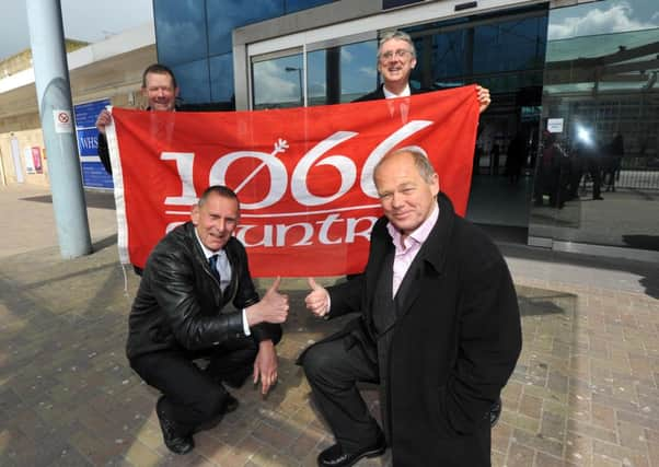 23/5/13- The City of Culture delegation from Hastings leaving for London to present their case.  Cllr Jeremy Birch with Simon Hubbard, Michael Hambridge and Kevin Boorman.