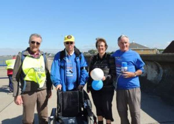 Sid Morris, from Swale Lions, with Horsham Lions Tom Osborne, Clare Wilson and Andy Spriggs