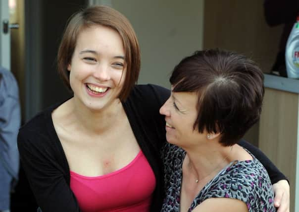 Chloe, with her mum Sue Humphrey. Picture by Kate Shemilt.C130593-5