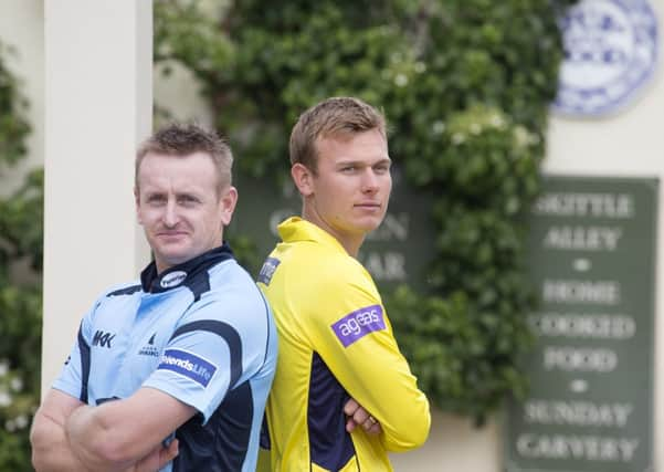 Danny Briggs and Scott Styris go head to head at The Barley Mow at Walderton  Picture by Barry Zee