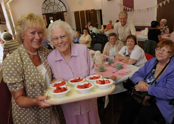 Vice Chairman Pam Gallager and Chairman Phyllis Jansen with the Strawberries