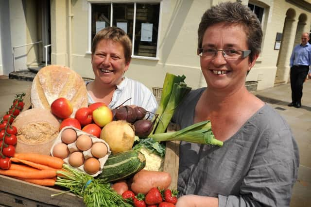 JPCT 230713 S13300348x Carfax, Horsham. New shop to open. PJ Aldred and Marion Carter -photo by Steve Cobb