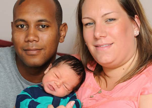 JPCT 240713  Hayley Thomas and her partner Steward Siatous had their baby Jacob the same day as the Royal baby. Photo by Derek Martin